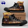 Kiss Band Fiery World Tour, Kiss Band High Top Shoes For Fans