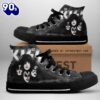 Kiss Band Members Black Shoes, Kiss Band High Top Shoes For Fans