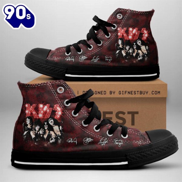 Kiss Band Members’ Sign, Kiss Band High Top Shoes For Fans