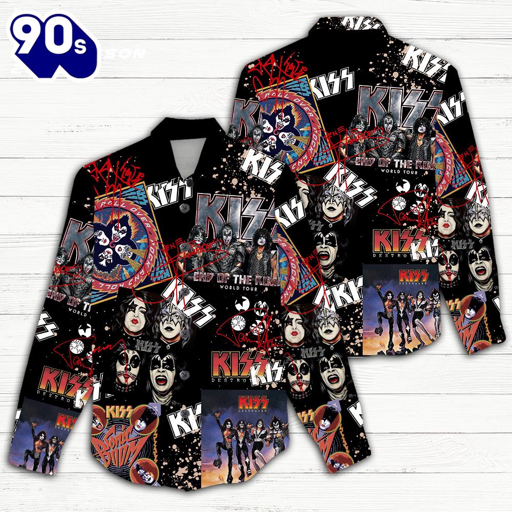 Kiss Band New Women's Casual Shirt 3D Kiss Band New Women's Casual Shirt 3D