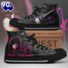 Kiss Band Paul Stanly Purple, Kiss Band High Top Shoes For Fans