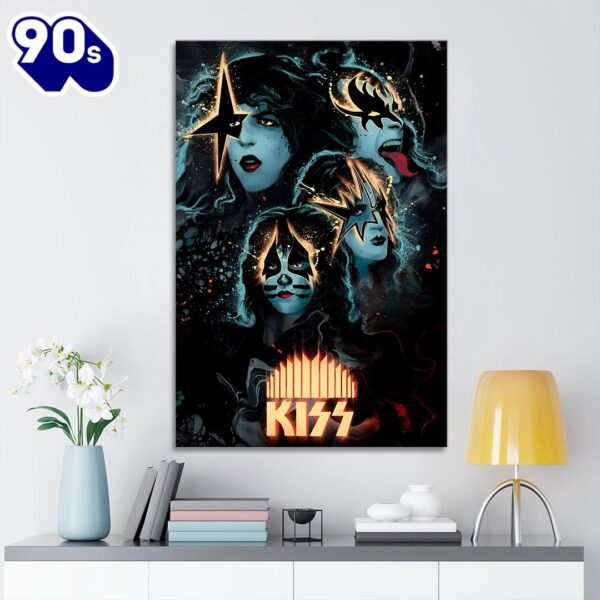 Kiss Band Rectangle Canvas With Inner Frame For Fans