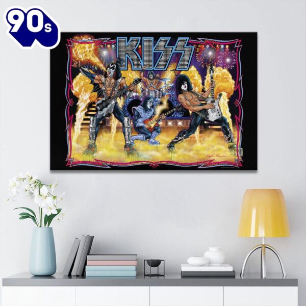 Kiss Band Rectangle Canvas With Inner Frame New 2025
