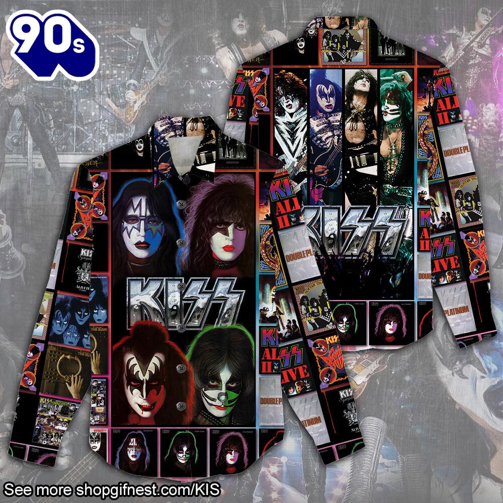Kiss Band Women's Casual Shirt For Fans Kiss Band Women's Casual Shirt For Fans