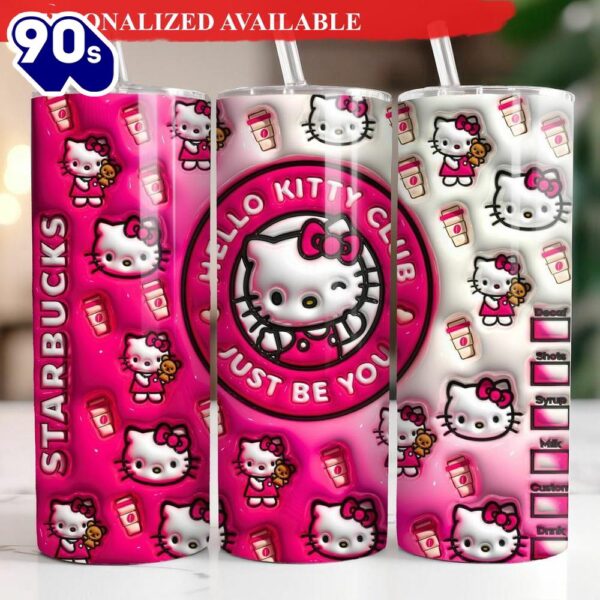 Kitty 3D Inflated Coffee Cat Valentine Tumbler