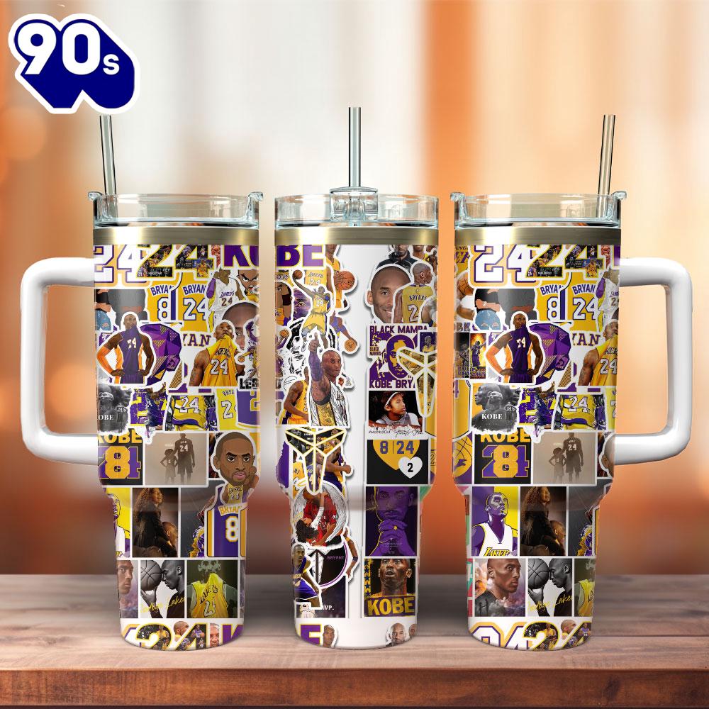 Kobe Bryant Los Angeles Lakers Basketball NBA Sport Custom Stanley Quencher 40oz Stainless Steel Tumbler With Handle Kobe Bryant Los Angeles Lakers Basketball NBA Sport Custom Stanley Quencher 40oz Stainless Steel Tumbler With Handle