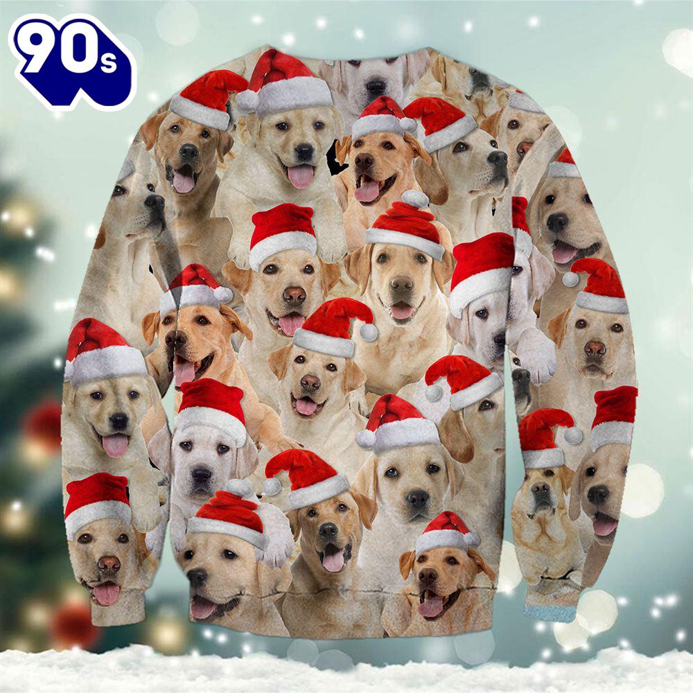 Labrador Merry Christmas Ugly Premium Sweater Labrador Merry Christmas Ugly Premium Sweater