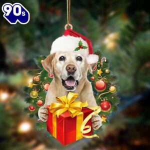 Labrador-Dogs Give Gifts Hanging Ornament,…