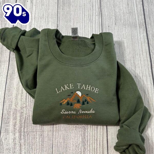 Lake Tahoe Women’s Embroidered Sweatshirts Gift Christmas