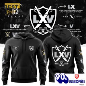 Las Vegas Raiders 65th Season Hoodie, Cap