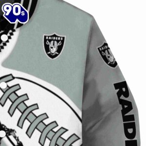 Las Vegas Raiders Baseball Stitching Silver White Jacket