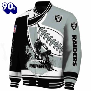 Las Vegas Raiders Baseball Stitching Silver White Jacket