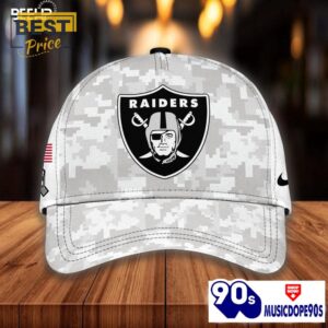 Las Vegas Raiders Camo 2024 Salute to Service Hoodie, Jogger, Cap