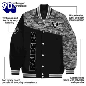 Las Vegas Raiders Camo Patchwork Black Jacket