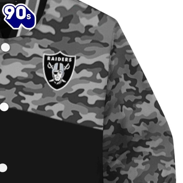 Las Vegas Raiders Camo Patchwork Black Jacket