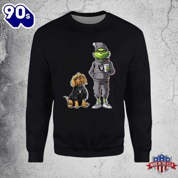 Las Vegas Raiders Grinch Christmas Football Sweatshirt