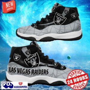 Las Vegas Raiders NFL Air Jordan 11 Sneakers Shoes Gift For Fans