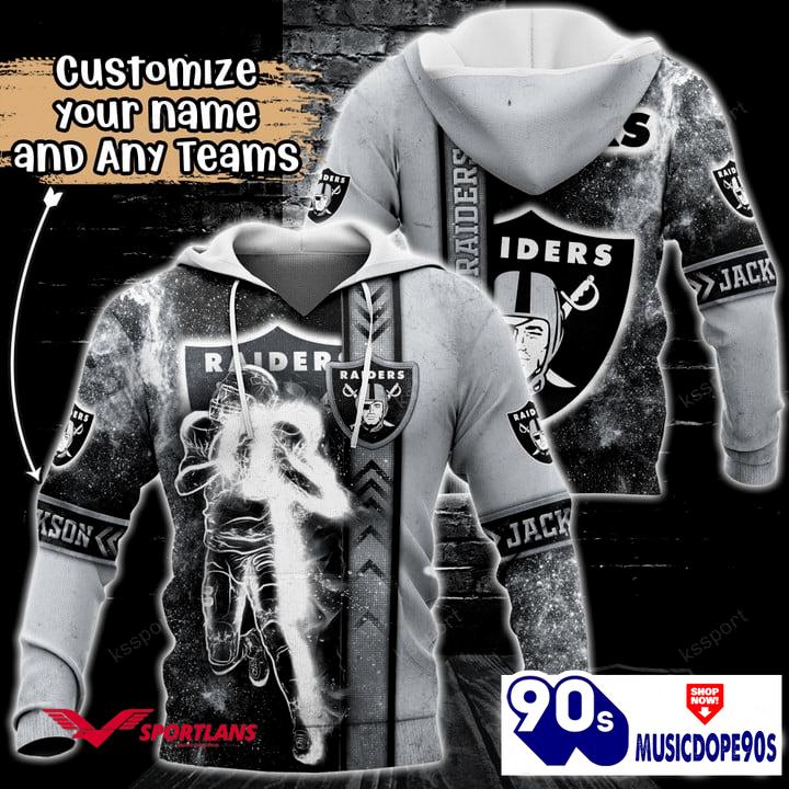 Las Vegas Raiders NFL Custom Name 3D Hoodie Teams Shirt For Fans Las Vegas Raiders NFL Custom Name 3D Hoodie Teams Shirt For Fans