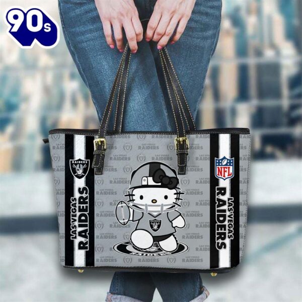 Las Vegas Raiders NFL Kitty Women Leather Tote Bag   Gift For Christmas