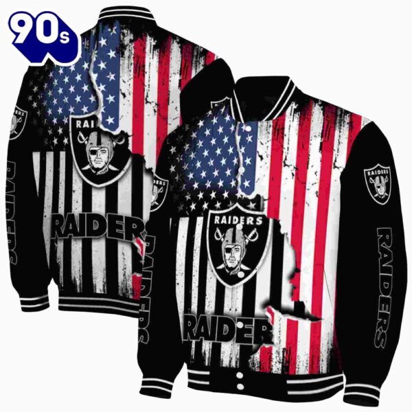 Las Vegas Raiders Patriotic Theme Black Jacket