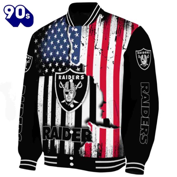 Las Vegas Raiders Patriotic Theme Black Jacket