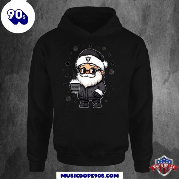 Las Vegas Raiders Santa Christmas Football Hoodie