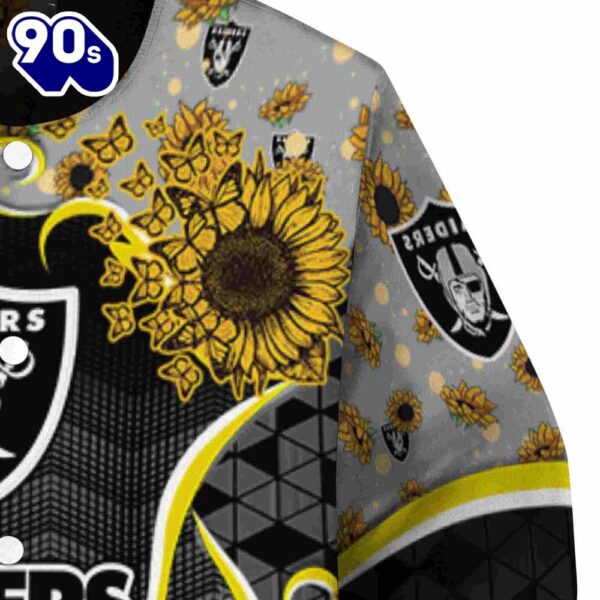 Las Vegas Raiders Sunflower Bloom Black Yellow Jacket