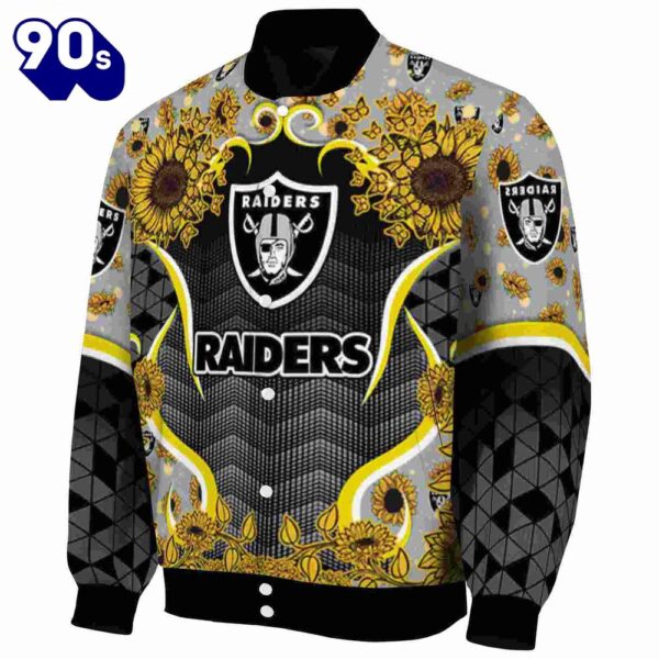 Las Vegas Raiders Sunflower Bloom Black Yellow Jacket