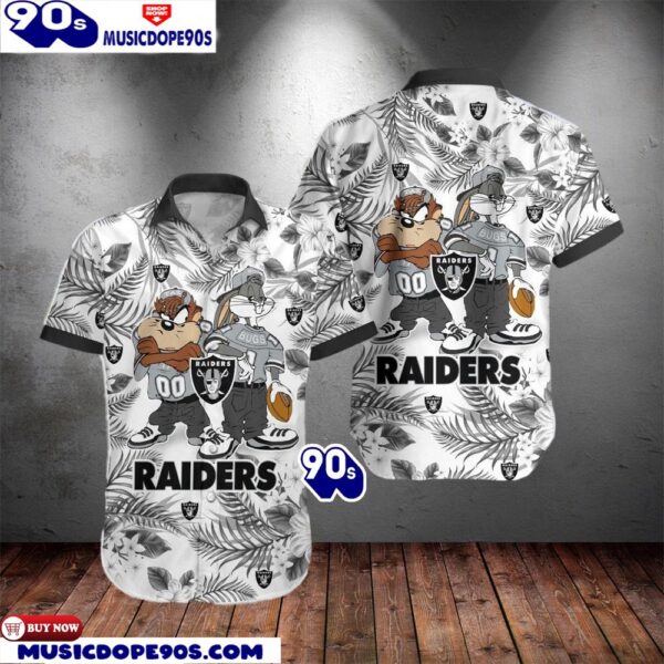 Las Vegas Raiders Taz And Bugs NFL Teams Hawaiian Shirt