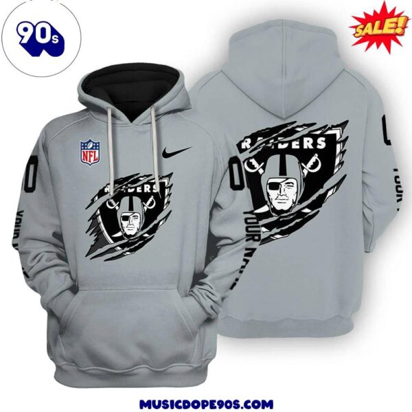 Las Vegas Raiders Team Custom Name and Number Hoodie