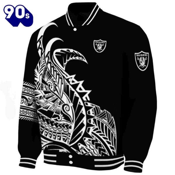 Las Vegas Raiders Tribal Art Black White Black Jacket