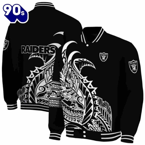 Las Vegas Raiders Tribal Art Black White Black Jacket