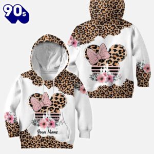 Leopard Mickey Mouse Ears - Personalized Mother's Day Hoodie And Leggings