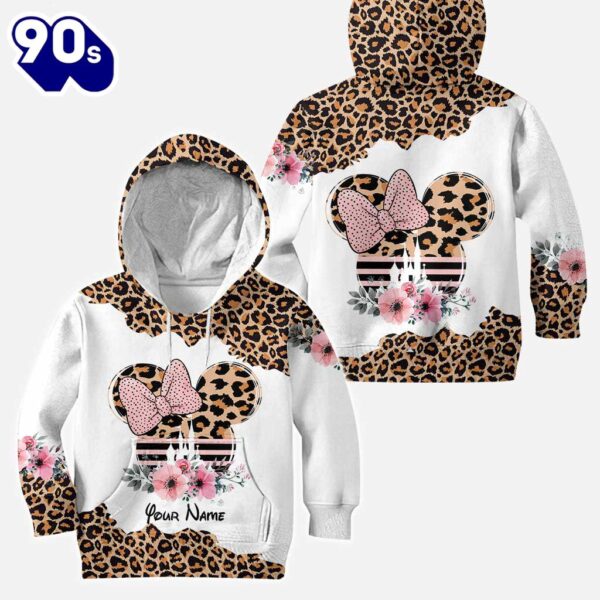 Leopard Mickey Mouse Ears – Personalized Mother’s Day Hoodie And Leggings