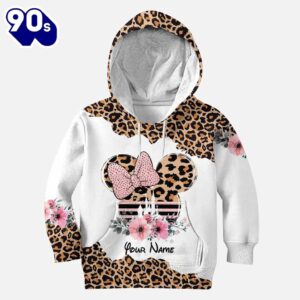 Leopard Mickey Mouse Ears - Personalized Mother's Day Hoodie And Leggings