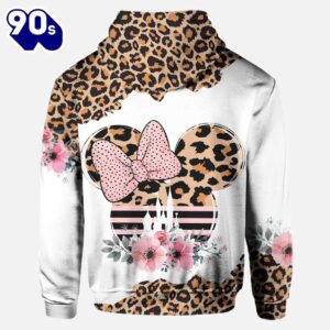 Leopard Mickey Mouse Ears - Personalized Mother's Day Hoodie And Leggings