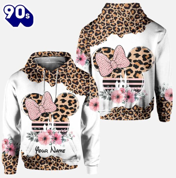 Leopard Mickey Mouse Ears – Personalized Mother’s Day Hoodie And Leggings