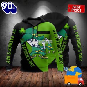 Leprechaun Chipi St Patrick Day Green 3D Zip Up Hoodie 2025