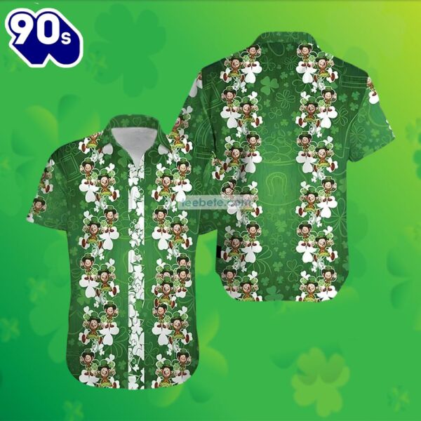 Leprechaun Shamrock Hayppy St Patrick Green Hawaiian Golf Polo 2025