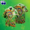 Leprechaun Shamrock St Patrick Green Hawaiian Shirt 2025