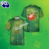 Leprechaun St Patrick Shamrock Green High Vis Hawaiian Shirt 2025