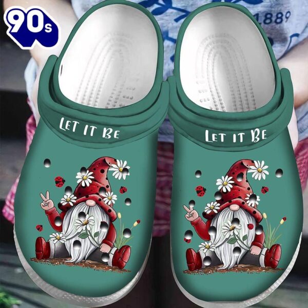 Let It Be Gnome Christmas Classic Clogs Shoes