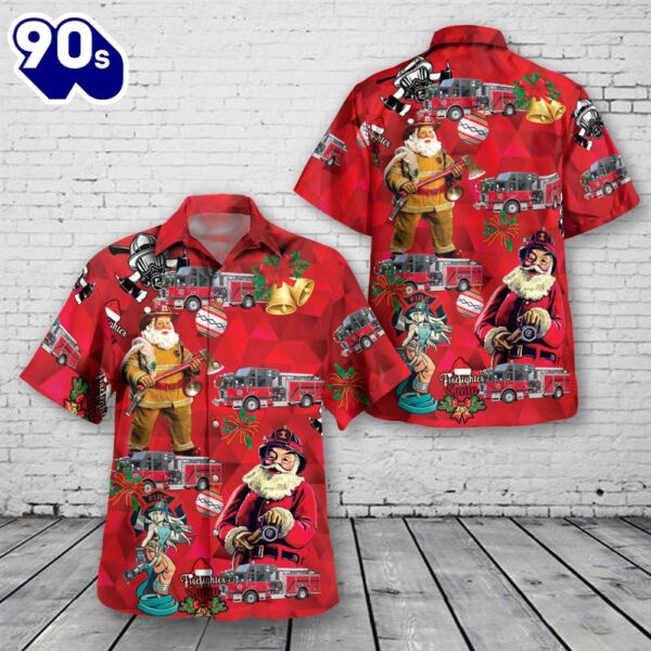 Lethbridge, Alberta, Lethbridge Fire Department Christmas Hawaiian Shirt