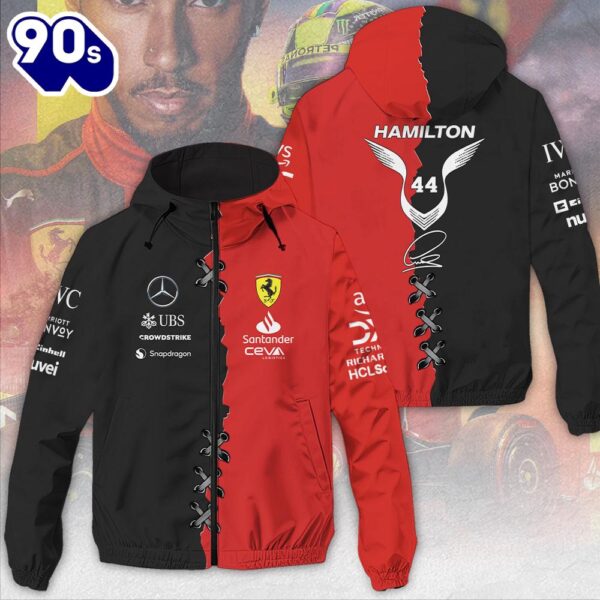 Lewis Hamilton 3D Windbreaker Jacket For Man And Women