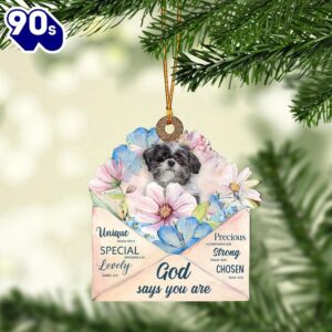 Lhasa-Apso God Says You Ornament,…