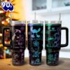 Lilo And Stitch Cartoon Custom Stanley Quencher 40oz Stainless Steel Tumbler With Handle
