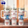 Lilo and Stitch Disney Cartoon Custom Stanley Quencher 40oz Stainless Steel Tumbler With Handle