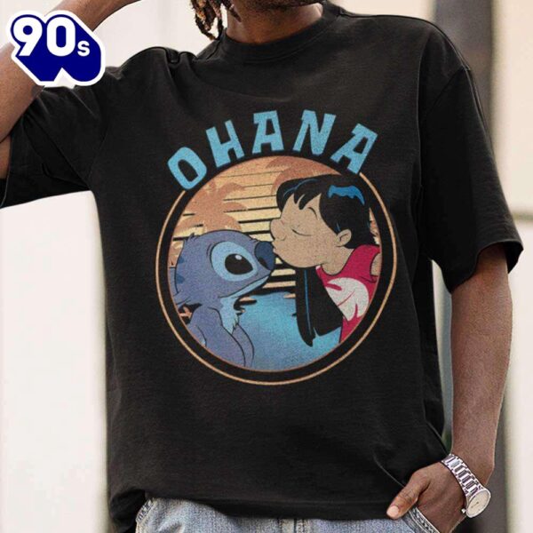 Lilo & Stitch Ohana Portrait T-Shirt Disney Gift Summer