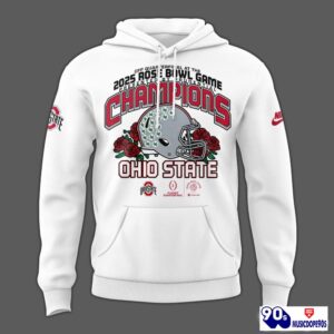 Limited Edition Ohio State Buckeyes College Football Playoff 2025 Rose Bowl Champions White 3D Set