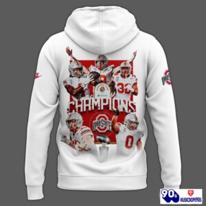 Limited Edition Ohio State Buckeyes College Football Playoff 2025 Rose Bowl Champions White 3D Set